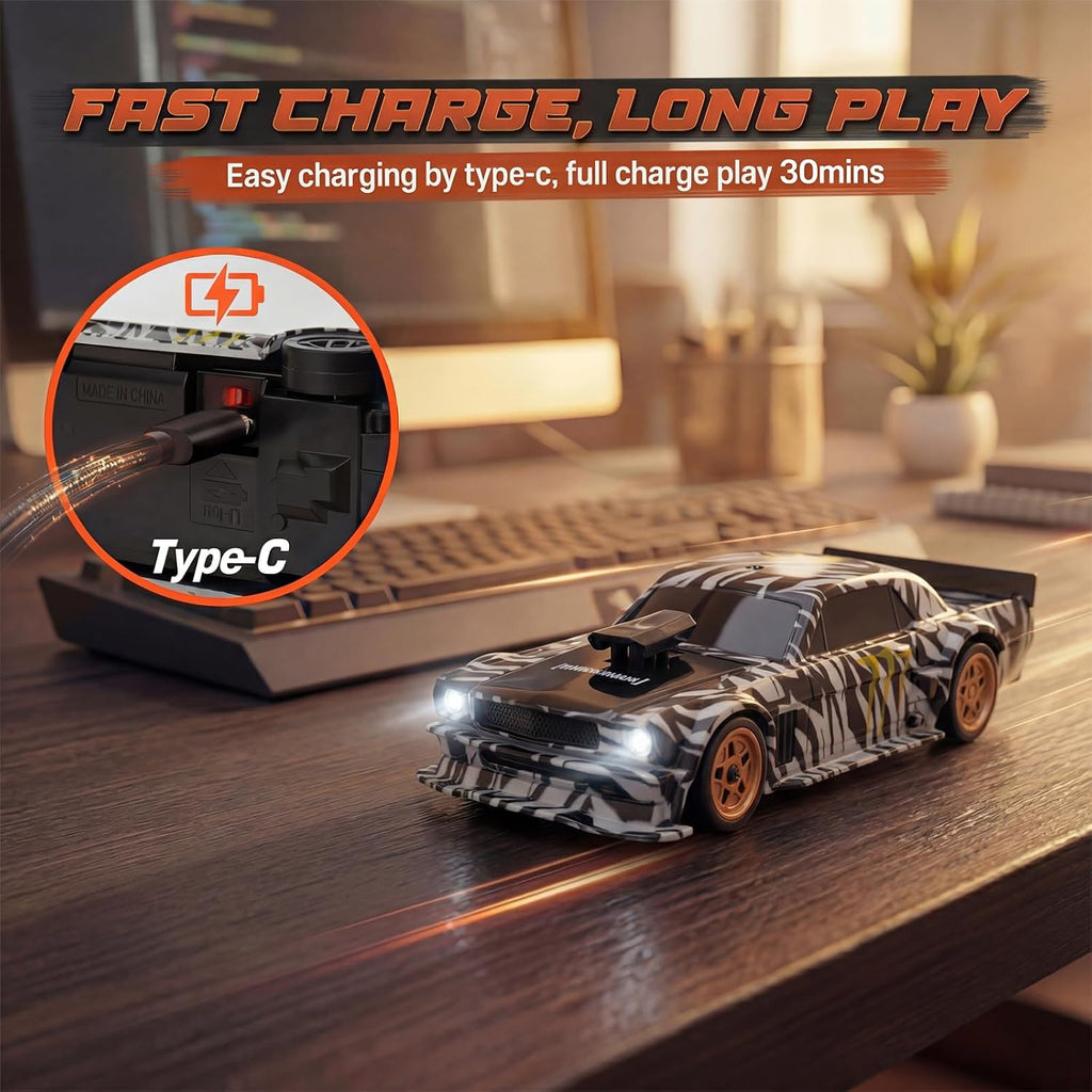 [4WD Edition 1/43 Scale Mini RC Drift Car, High Speed
