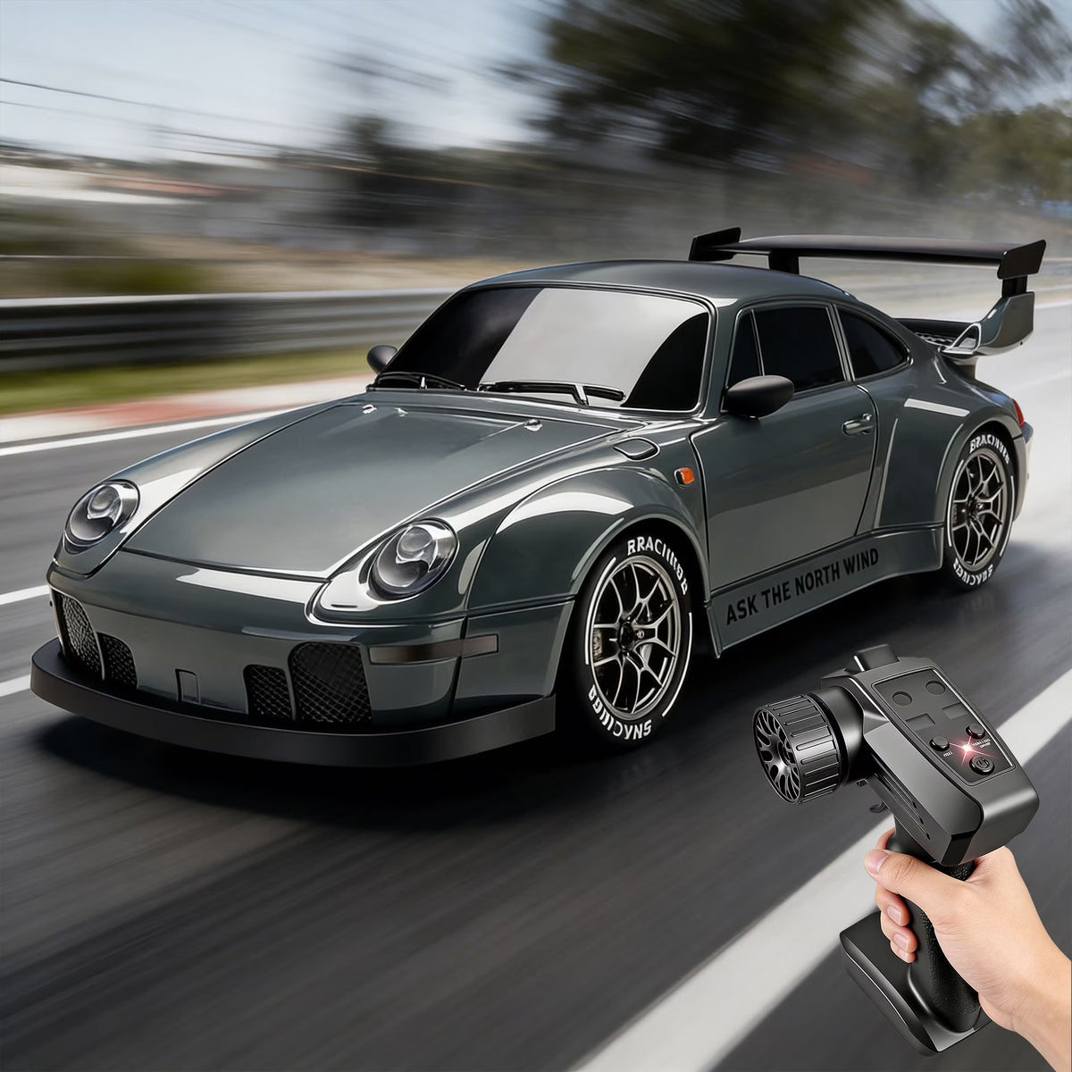 RC Drift Car 1:24 2.4Ghz 4WD High Speed Remote Control Cars Vehicle with LED Lights RC Race Car Toys for Boys Kids Adults