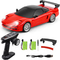 1:18 NSX Model LD1803 RC Drift Car 1/18 2.4G Remote Control on Road ESP Gyroscope LED Mini RC Racing Cars (Red)