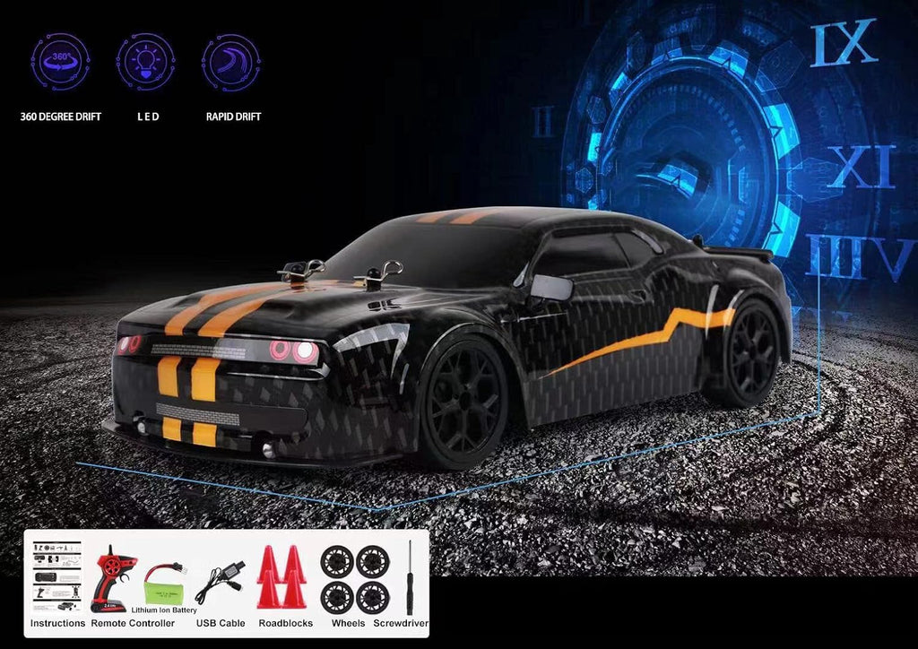-2.4G,1:14,High Speed Remote Control Drift Car,2 Rechargeable Battery,Led,Light Up,Up to 28Km/H,4Wd Racing Fast Drift RC Car Vehicle Toys for Boys Girls, Xmas Birthday Gifts for Kids,1