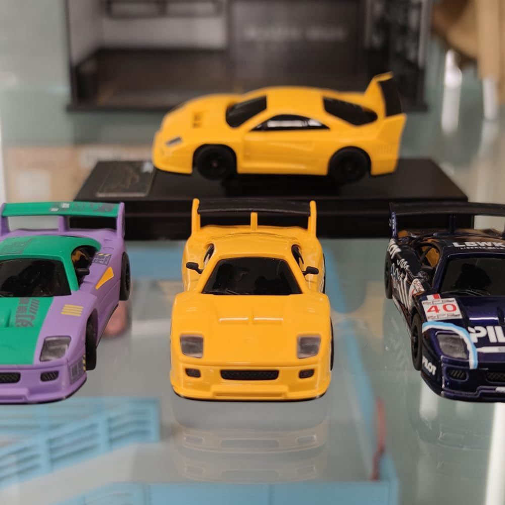 S100 LDARC 1:64 Scale Remote Control Racing Car Mini RC Drift Cars, 2.4G Full Proportional Steering Independent Suspension Desktop Remote Control Sports Car RTR for Adults & Enthusiasts (Yellow)