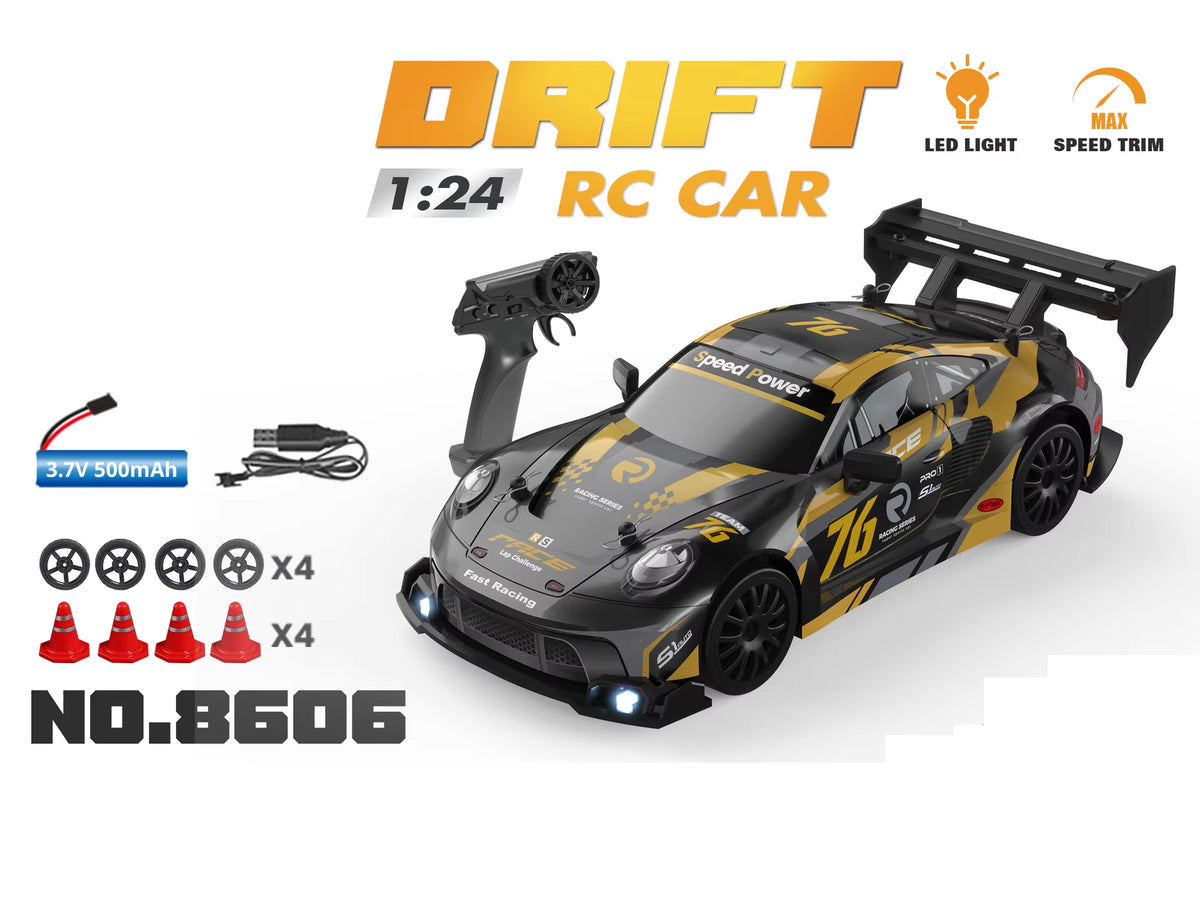 1:24 Scale 4WD RC Drift Car GTRPRO AE86PRO RTR Metal Tires Ready to Race Kid Adult Toy Birthday Gift