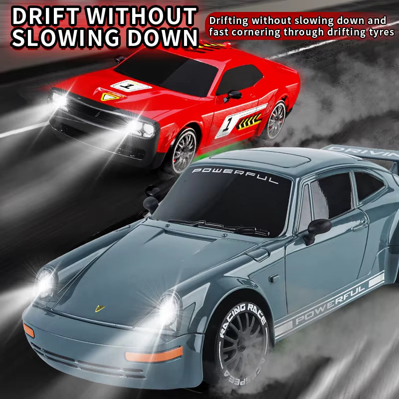 KF27 1:20 RC Drift Car with LED Light 4WD Radio Remote Control Vehical Professional 4X4 Racing High Speed Toy for Kids Best Gift